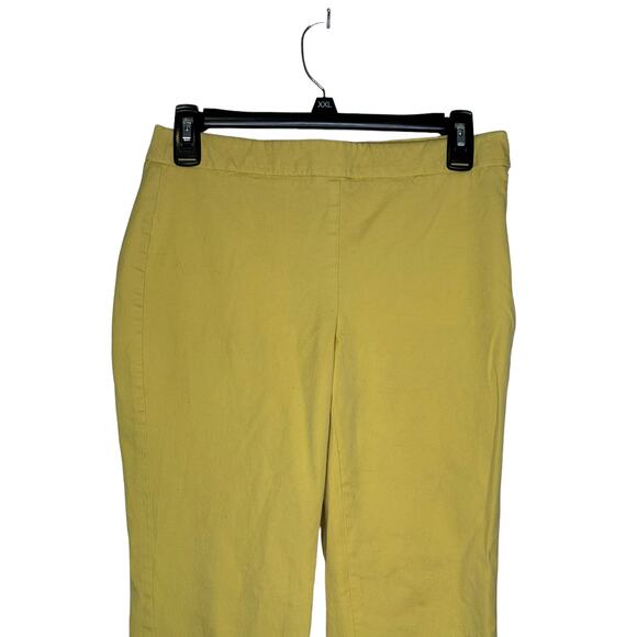 Talbots Women Pants Chatham Ankle Side Zip Stretch Back Pockets Yellow 2Petites - Picture 4 of 10